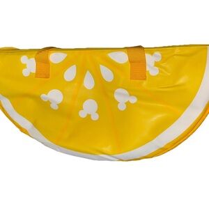 Yellow Disney Mickey Mouse insulated zipper  lunch bag with straps